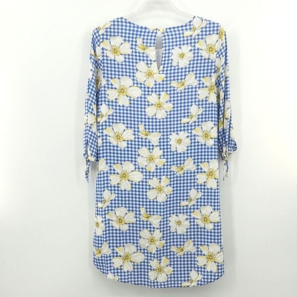 Draper James SCAD Cherokee Rose Gingham Shift Dress Size 8 Floral Preppy Summer - Picture 2 of 10